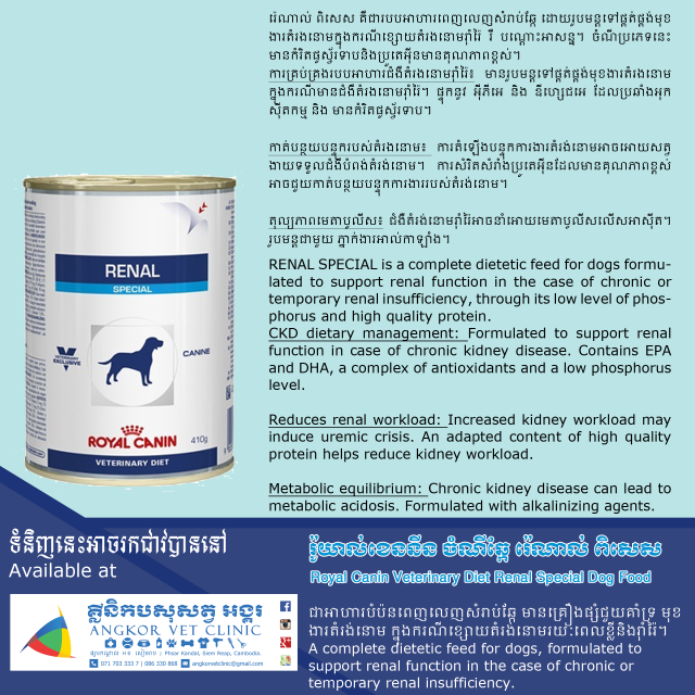 Royal Canin Veterinary Diet Renal Special Dog Food